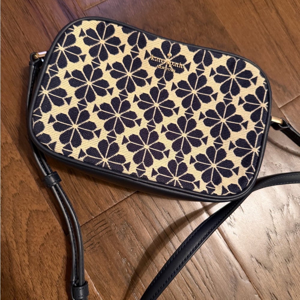 Kate Spade Blue and Cream Floral Crossbody Bag
